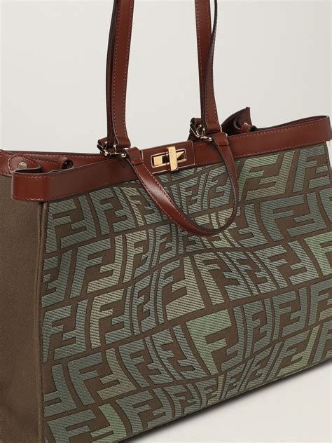 fendi first bag woven green|authentic fendi tote.